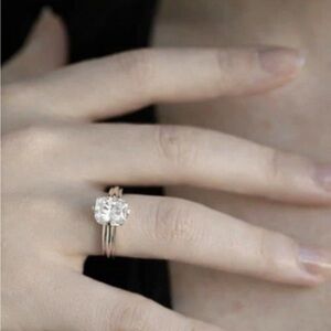 2.15 Carat Radiant Cut Moissanite Engagement Ring